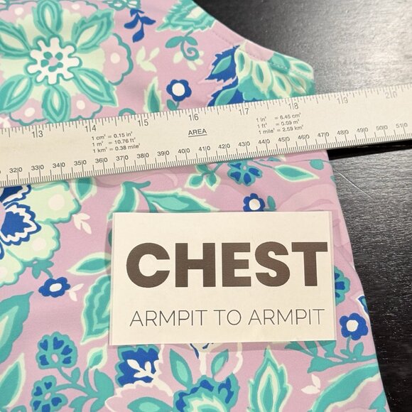 Talbots Effortless Womens Sz L Purple Floral Performance Stretch Dress Golf - Picture 7 of 9